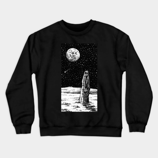 Merrivale Standing Stone, Dartmoor Crewneck Sweatshirt by BarnabyEdwards